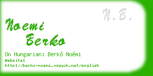 noemi berko business card